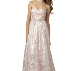 Spaghetti strap Aidan Maddox Striped Bodice Gown